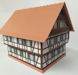 Download the .stl file and 3D Print your own Timbered House HO scale model for your model train set.